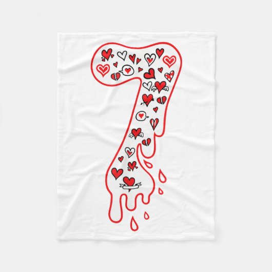 Zes Zeven Meme Nummer 7 Koppels Matching Valentijn Fleece Deken (Voorkant)