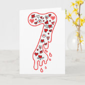 Zes Zeven Meme Nummer 7 Koppels Matching Valentijn Kaart (Gele Bloem)