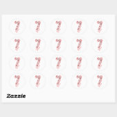 Zes Zeven Meme Nummer 7 Koppels Matching Valentijn Ronde Sticker (Vel)