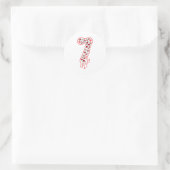 Zes Zeven Meme Nummer 7 Koppels Matching Valentijn Ronde Sticker (Tas)