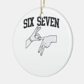 Zes Zeven Meme Viraal 67 Mason Gebarentaal Keramisch Ornament (Links)
