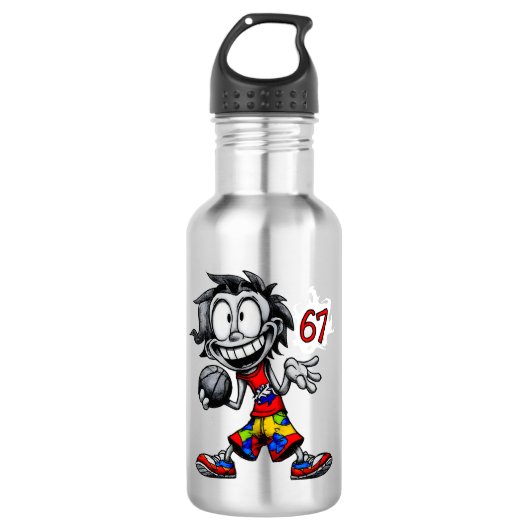 Zes zeven! Meme Waterfles (Voorkant)
