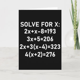 Zes Zeven Meme Wiskunde Algebra Pun Oplossen Voor  Kaart
