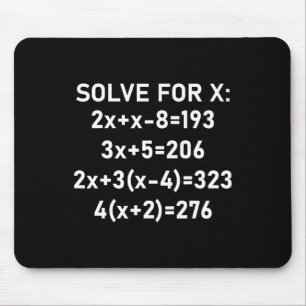 Zes Zeven Meme Wiskunde Algebra Pun Oplossen Voor Muismat