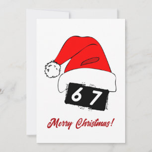 Zes Zeven Prettig Kerstfeest Kerstkaart! Feestdagenkaart