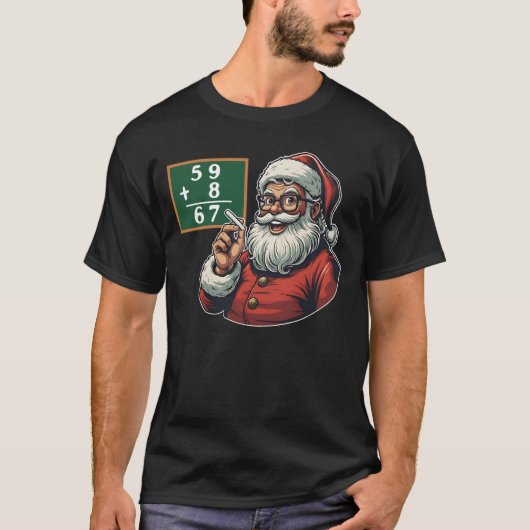 Zes Zeven Slimme Kerstman T-shirt (Voorkant)