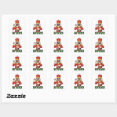 Zes Zeven Sneeuwman Kerst Notenkraker 6 7 Kerstmis Vierkante Sticker (Vel)