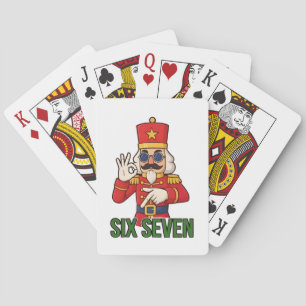 Zes Zeven Sneeuwman Kerst Notenkraker 6 7 Xmas Pokerkaarten