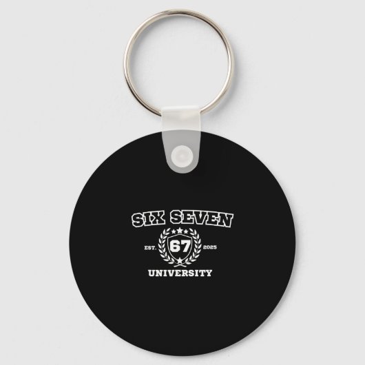 Zes Zeven Universiteit Zes Zeven Bruh 67 Meme Sleutelhanger (Voorkant)