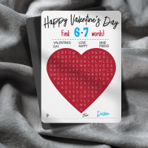 Zes Zeven Valentijn Woordzoek Hart Uitwisseling