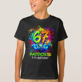Zes Zeven Verjaardag Ambachten Feest T-shirt, Graf T-shirt