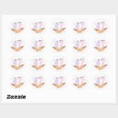 Zes Zeven Verjaardagssticker Ronde Sticker (Vel)