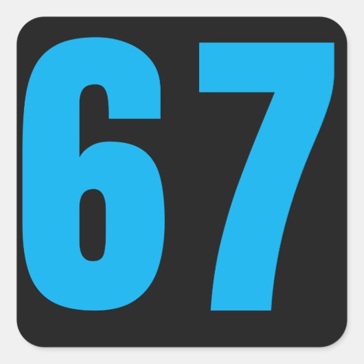 Zes Zeven Vierkante Sticker (Voorkant)