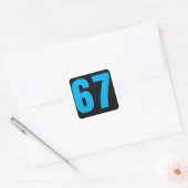 Zes Zeven Vierkante Sticker (Envelop)