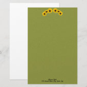 Zes zonnebloemen Aangepast fotobankkanaal Zes zonn Briefpapier (Voorkant / Achterkant)