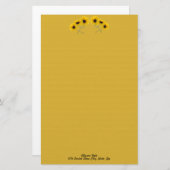 Zes zonnebloemen Aangepaste koptekst Briefpapier (Voorkant / Achterkant)
