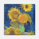 Zes zonnebloemen, Van Gogh Magneet (Voorkant)