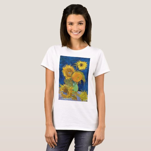 Zes zonnebloemen, Van Gogh T-shirt (Voorkant volledig)