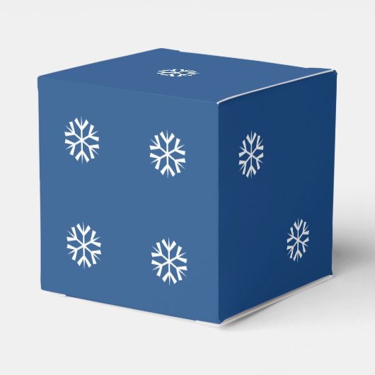 Zes zussen met witte sneeuwvlokken Dice Favor Box Bedankdoosjes (Achterkant)
