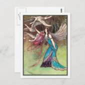 Zes zwemmen door Warwick Goble Briefkaart (Voorkant / Achterkant)