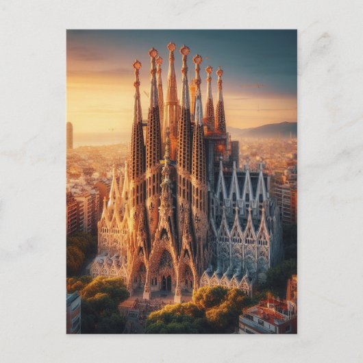 zESa13 BARCELONA Basiliek Sagrada Familia, Briefkaart (Voorkant)