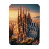zESa13 BARCELONA Basiliek Sagrada Familia, koelkas Magneet (Verticaal)