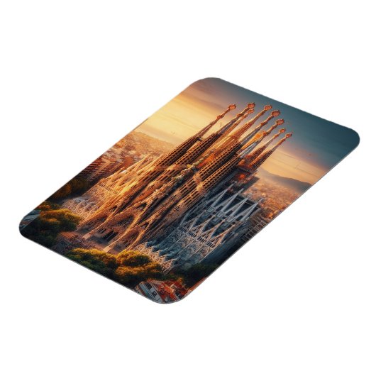 zESa13 BARCELONA Basiliek Sagrada Familia, koelkas Magneet (Linkerzijde)