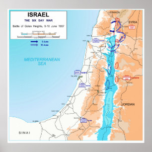 Zesdaagse Oorlogsstrijd van de Golanhoogtepuntkaar Poster