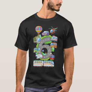 Zesdaagse zestiende jongens Meisjes Kinder auto 6  T-shirt