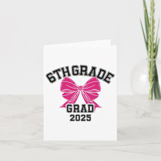 Zesde 6e klas Afstudeerder 2025 Bow Elementary Sch Kaart (Voorkant)