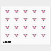 Zesde 6e klas Afstudeerder 2025 Bow Elementary Sch Ronde Sticker (Vel)