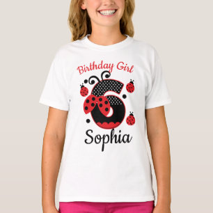 Zesde 'Birthday ladybug' 6   douaneontwerpen T-shirt