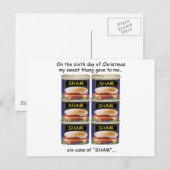 Zesde dag Redneck Kerstmis Feestdagenkaart (Voorkant / Achterkant)