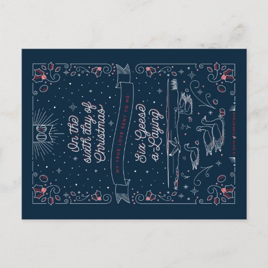 ZESDE DAG VAN KERST / Kerstansichtkaart Feestdagenkaart (Voorkant)