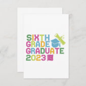 Zesde graad Afstuderen 2023 Afstuderen Vacation Gi Bedankkaart (Voorkant / Achterkant)