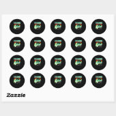 Zesde graad Afstuderen Gamer Afstuderen Ronde Sticker (Vel)