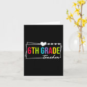 Zesde graad lerarenhart terug naar school 6e graad kaart (Gele Bloem)