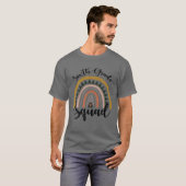 Zesde graad-plein-student leraar-boho-regenboog t-shirt (Voorkant volledig)