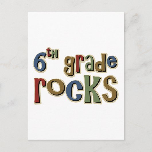 Zesde graad Rocks zesde Briefkaart (Voorkant)