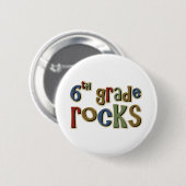 Zesde graad Rocks zesde Ronde Button 5,7 Cm (Voorkant /achterkant)