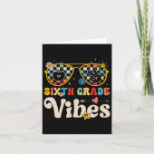 Zesde Graad Vibes - 6e Graad Team Retro 1e Dag O Kaart (Voorkant)