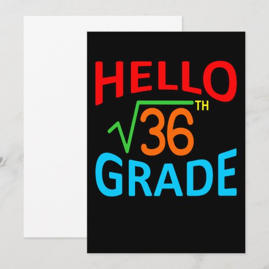 Zesde graad Wiskunde student wiskunde Wiskunde ler Kaart (Voorkant / Achterkant)