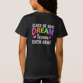 Zesde Grade Dream Team Terug naar School T-shirt (Achterkant)