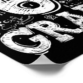 Zesde Grade Typografie Team Kinder Teacher Terug Poster (Hoek)