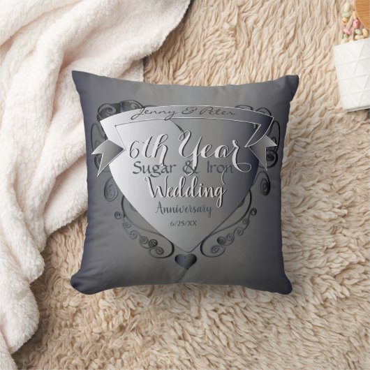 Zesde jaar Jubileum suikerriet en strijkijzer Kussen (Deken)