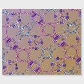 Zesde Jubileum Amethyst Rozen Cadeaupapier (Vlak)