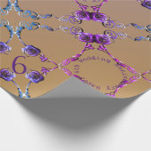 Zesde Jubileum Amethyst Rozen Cadeaupapier (Hoek)