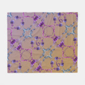 Zesde Jubileum Amethyst Rozen Fleece Deken (Voorkant (Horizontaal))