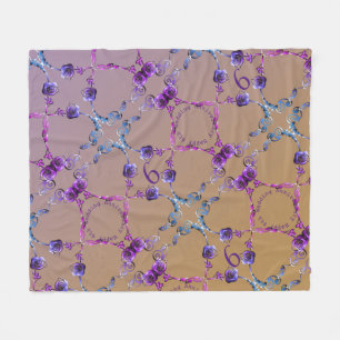 Zesde Jubileum Amethyst Rozen Fleece Deken