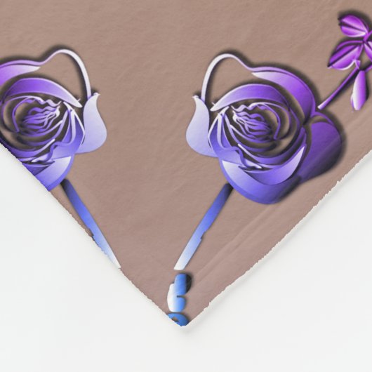 Zesde Jubileum Amethyst Rozen Fleece Deken (Hoek)